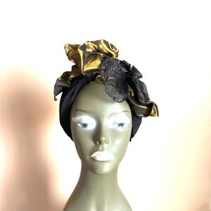 Elegant Antique Gold and Black Headband